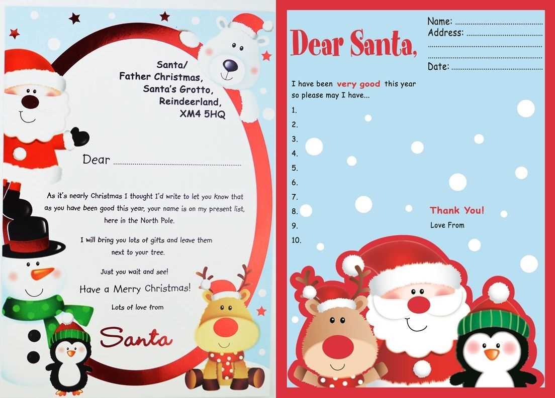 letter to father christmas template free