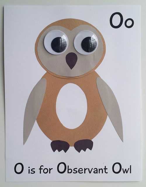 letter o owl craft template