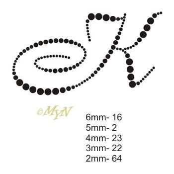 rhinestone letter template