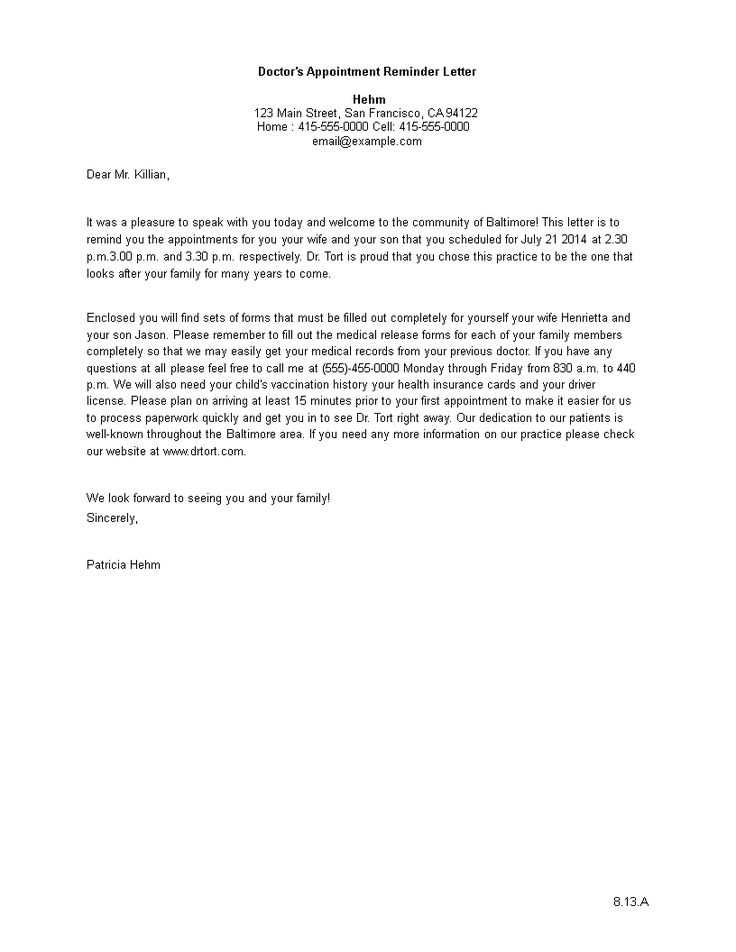 appointment letter template