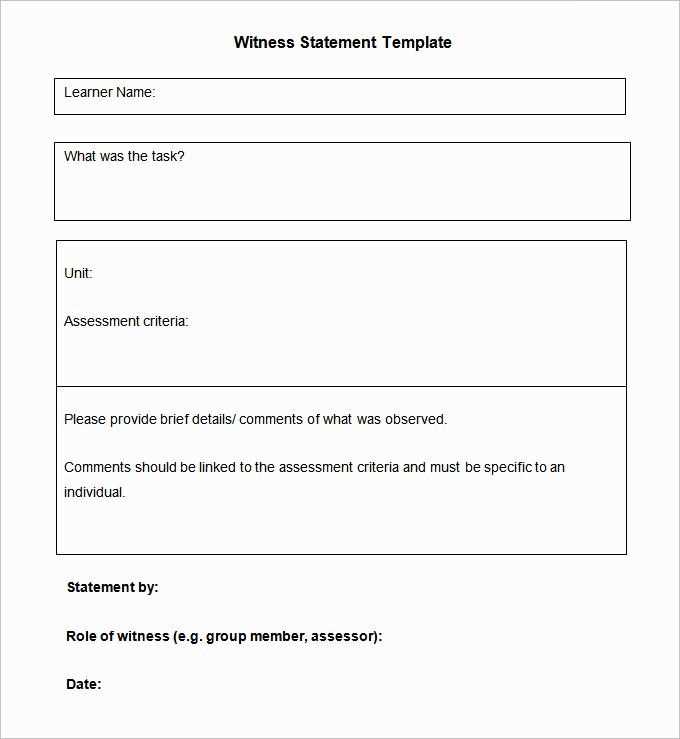 witness letter template