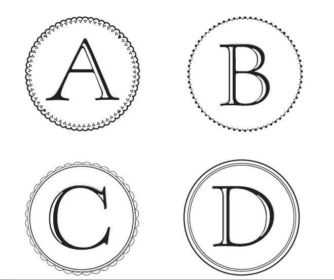 printable monogram letter template