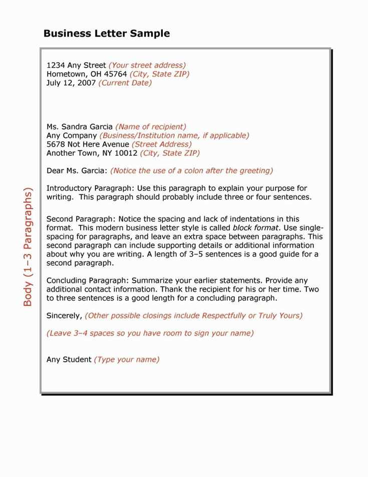 new business letter template