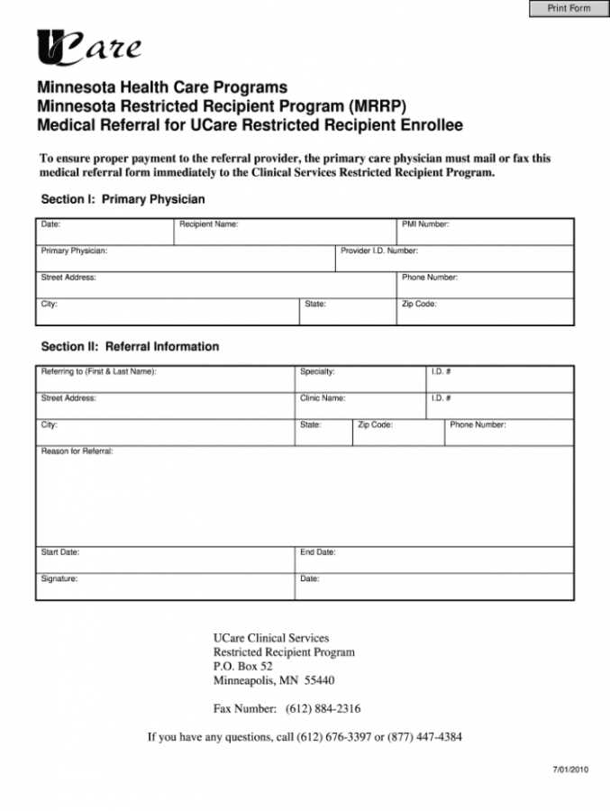 referral letter template medical