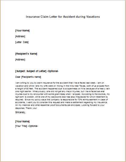 insurance claim demand letter template