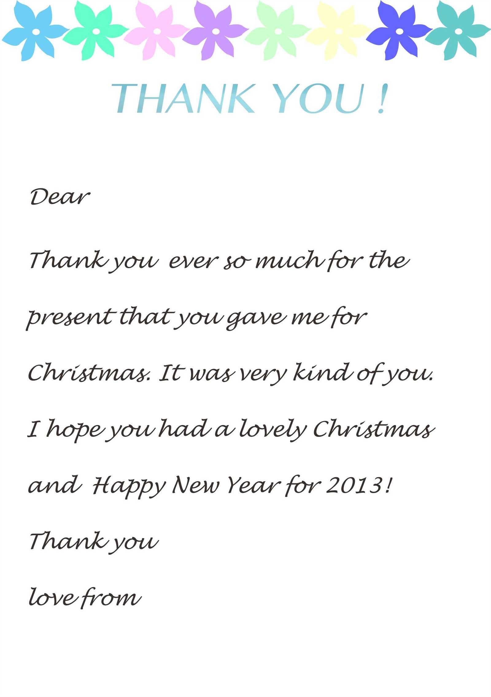 kindergarten thank you letter template