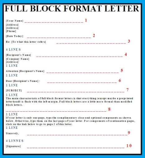 modified block letter format template