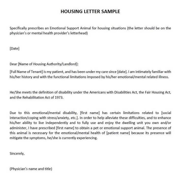 template for disability letter