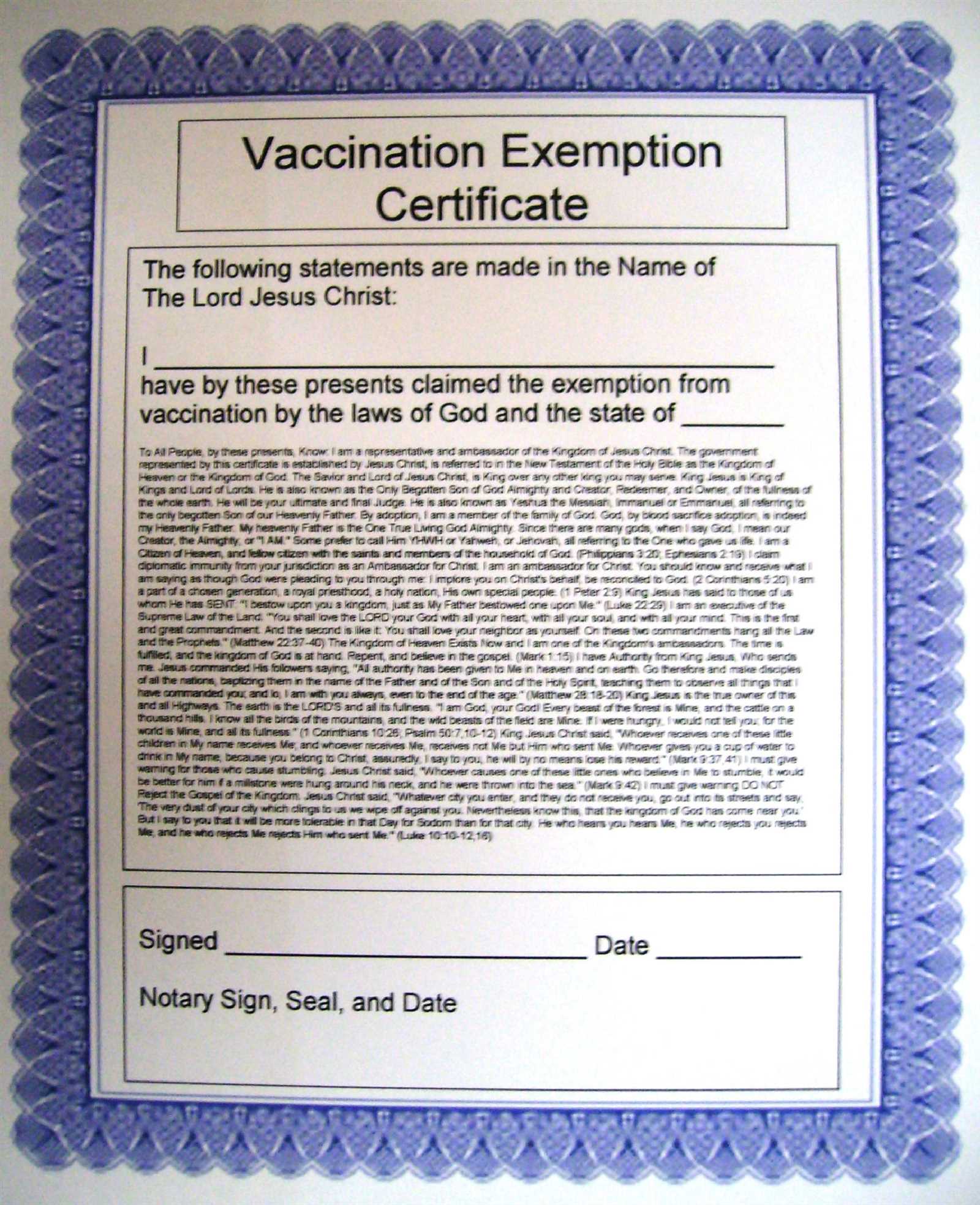 vaccine letter template