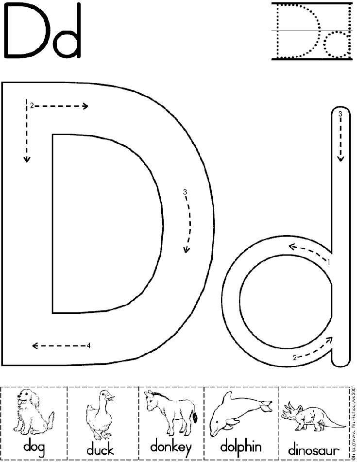 free printable letter d template