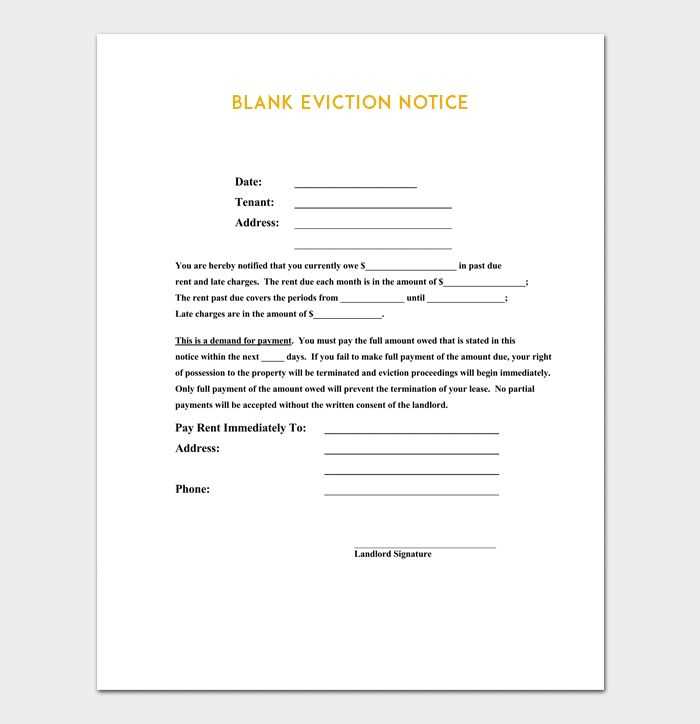 eviction letter template word