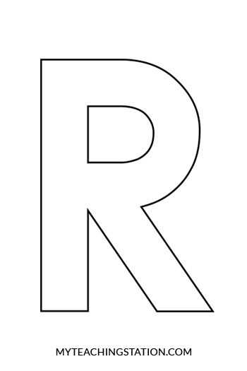 letter r template free printable