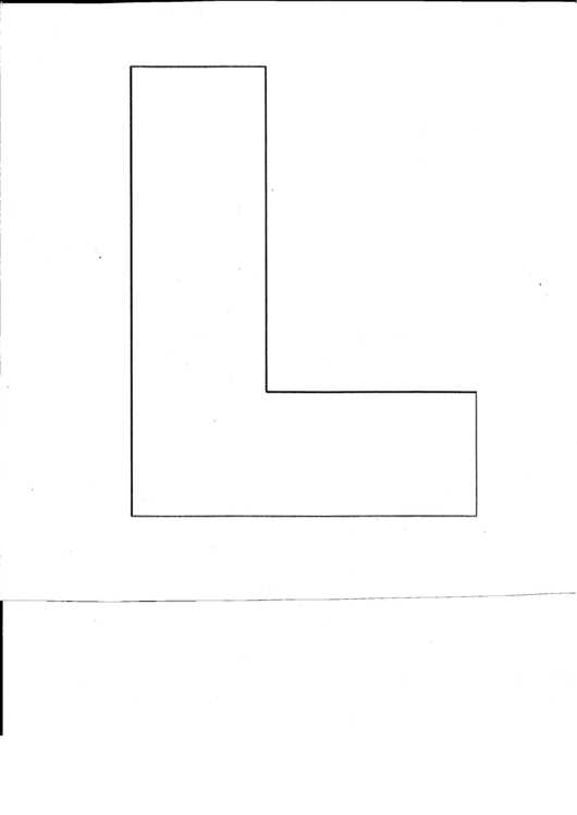 large letter l template