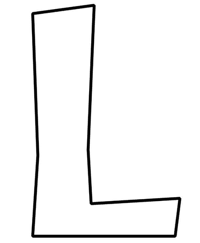 large letter l template