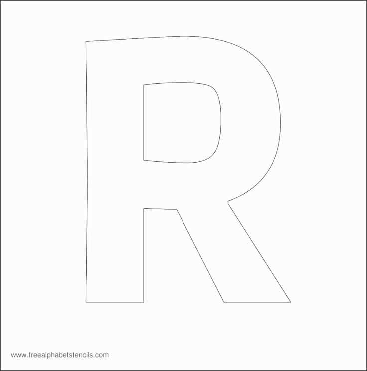 large letter r template