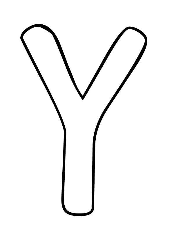 large letter y template