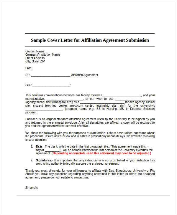 template cover letter to agreement for services