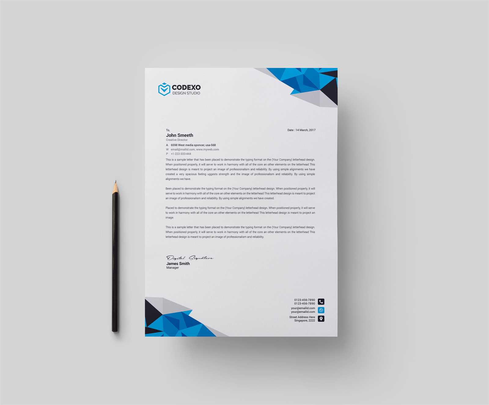 company official letter template