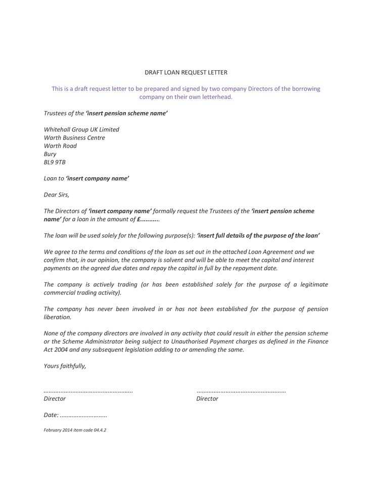 loan default letter template