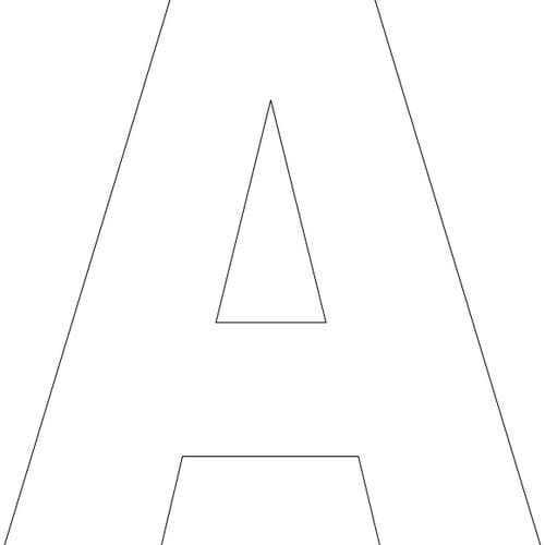 letter a cut out template