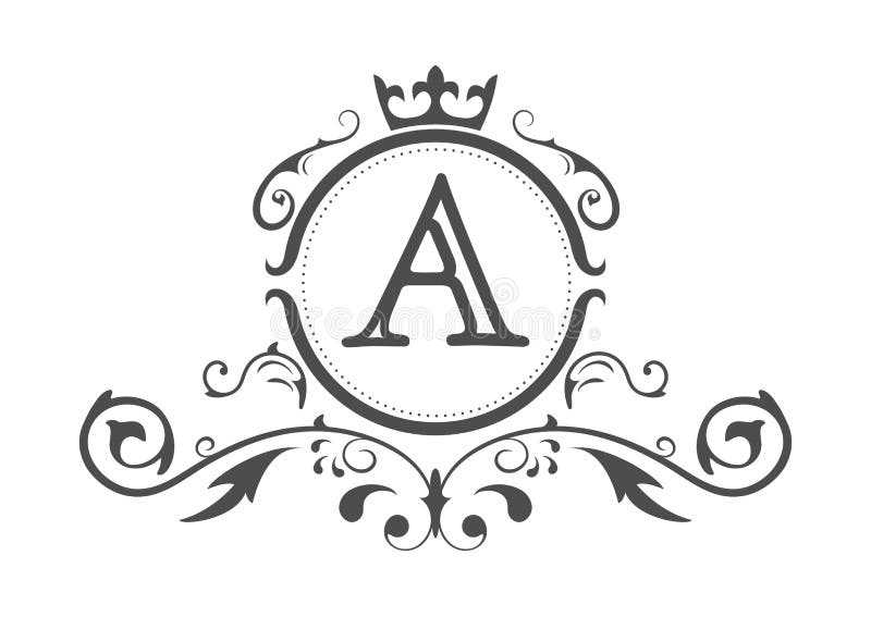 letter a monogram templates