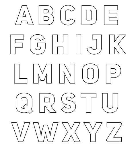 letter cutout templates