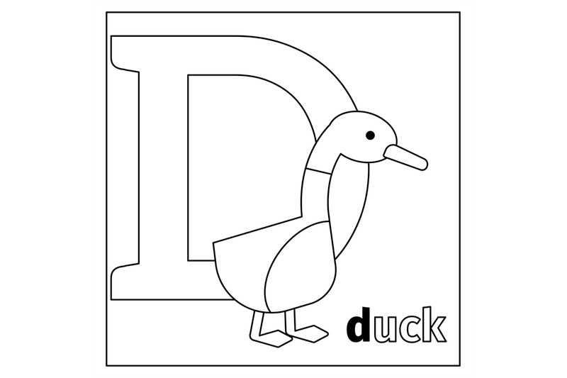 letter d duck template