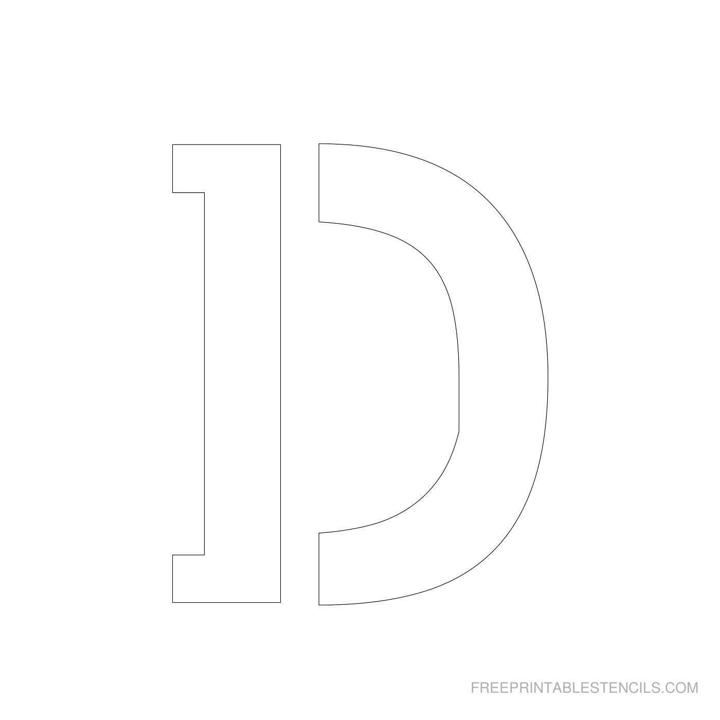 letter d template free printable