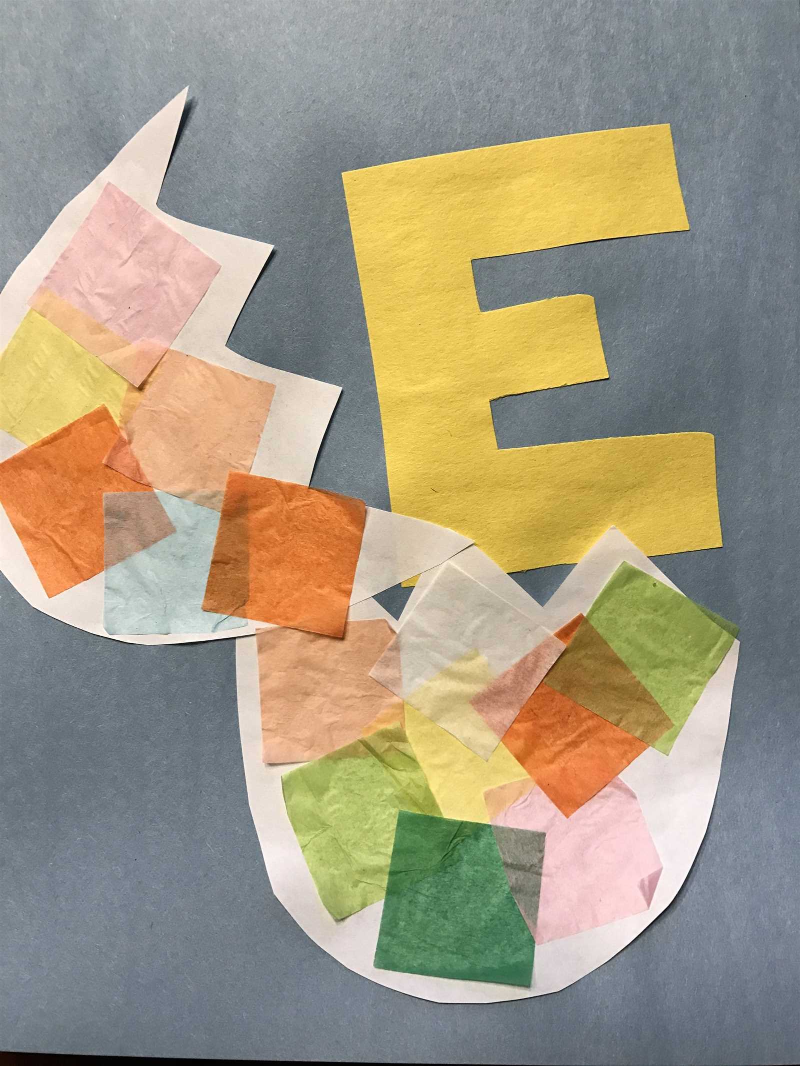 letter e egg craft template