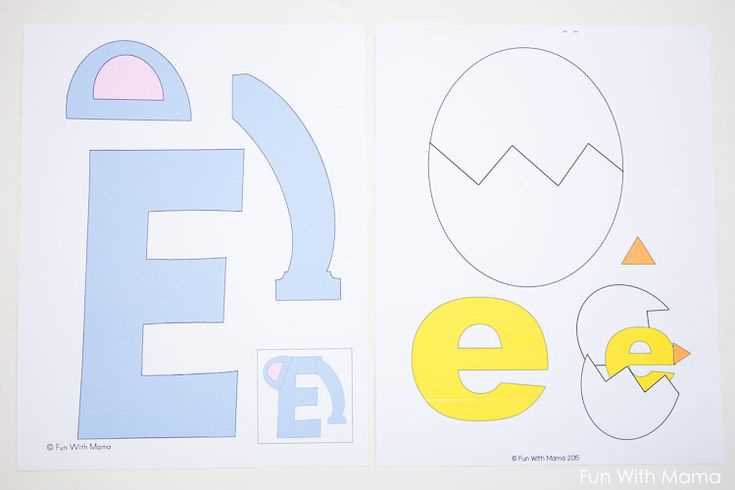 letter e egg craft template