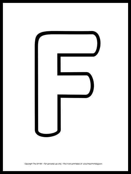 letter f template free printable