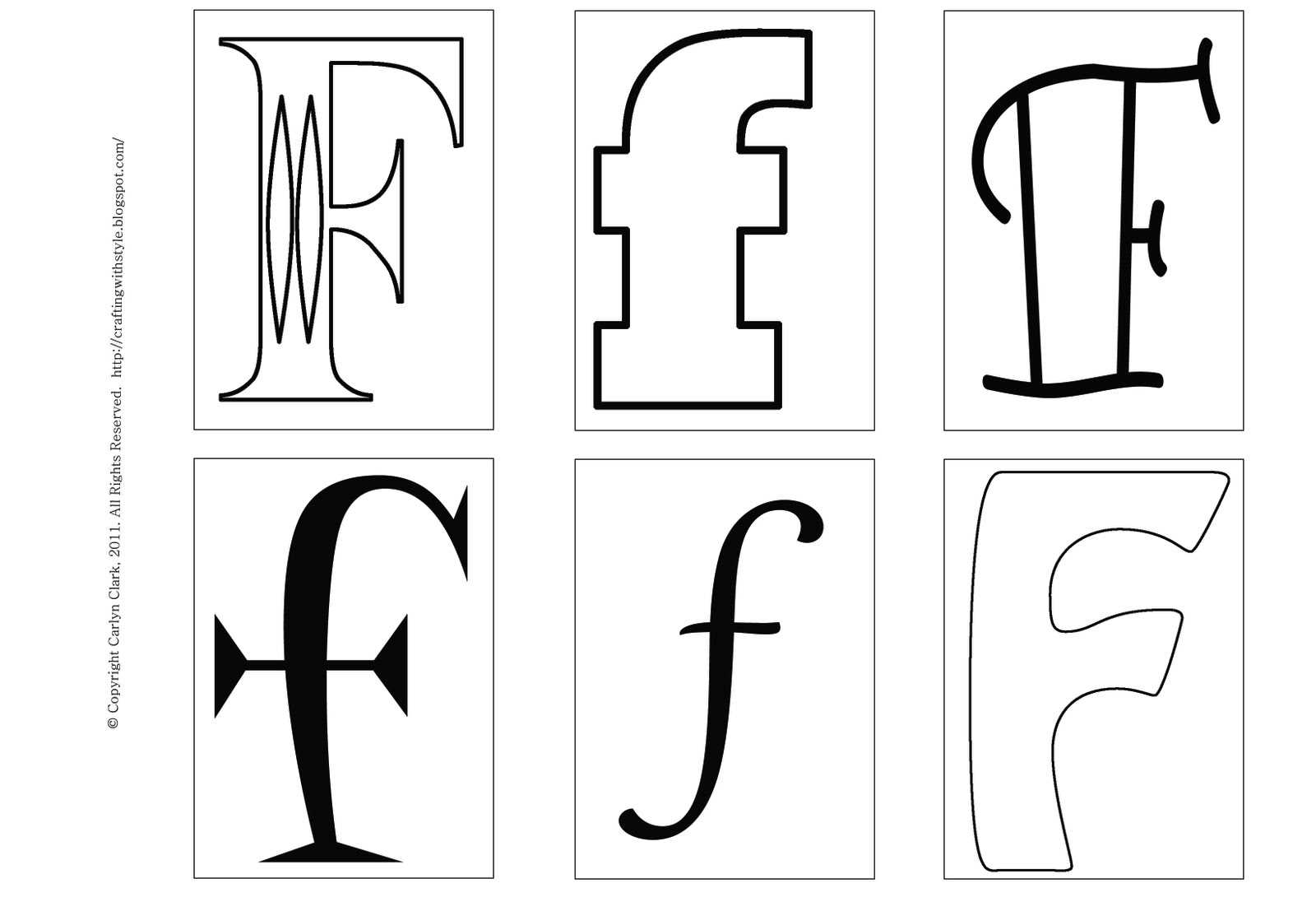 letter f template free printable