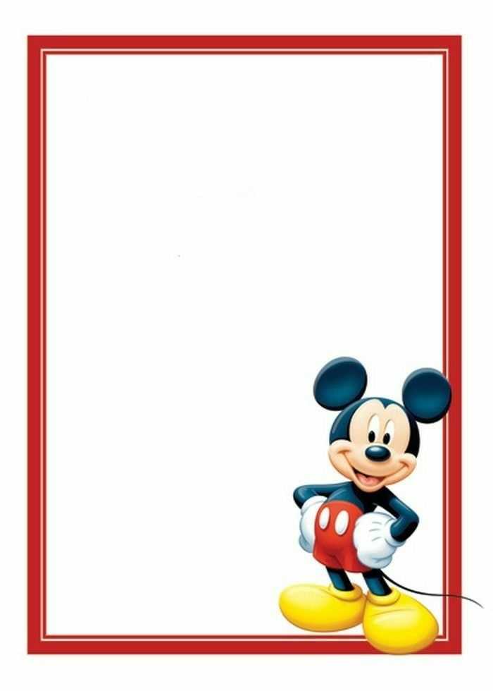 letter from mickey mouse template free