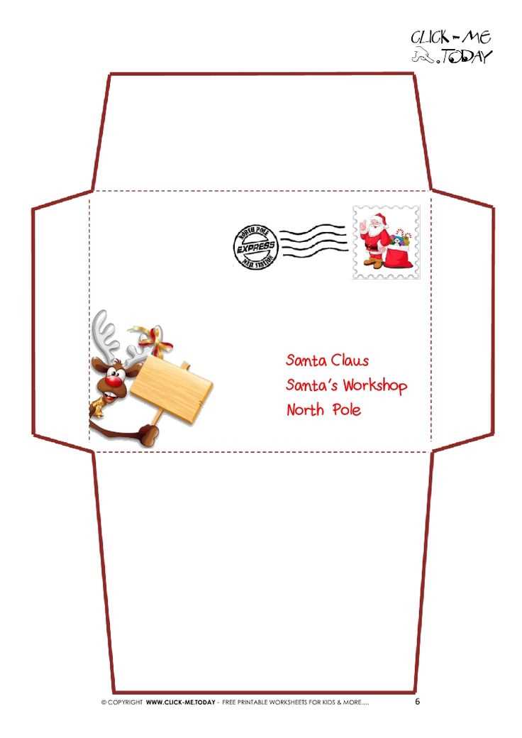 letter from santa envelope template printable