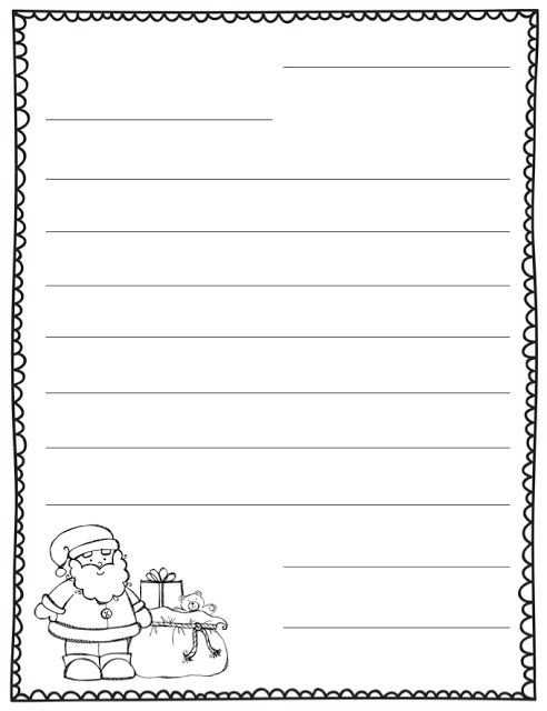 letter from santa template black and white