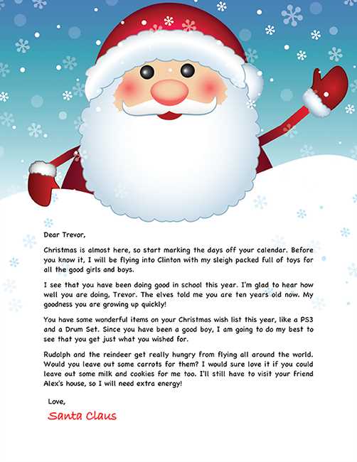 letter from secret santa template