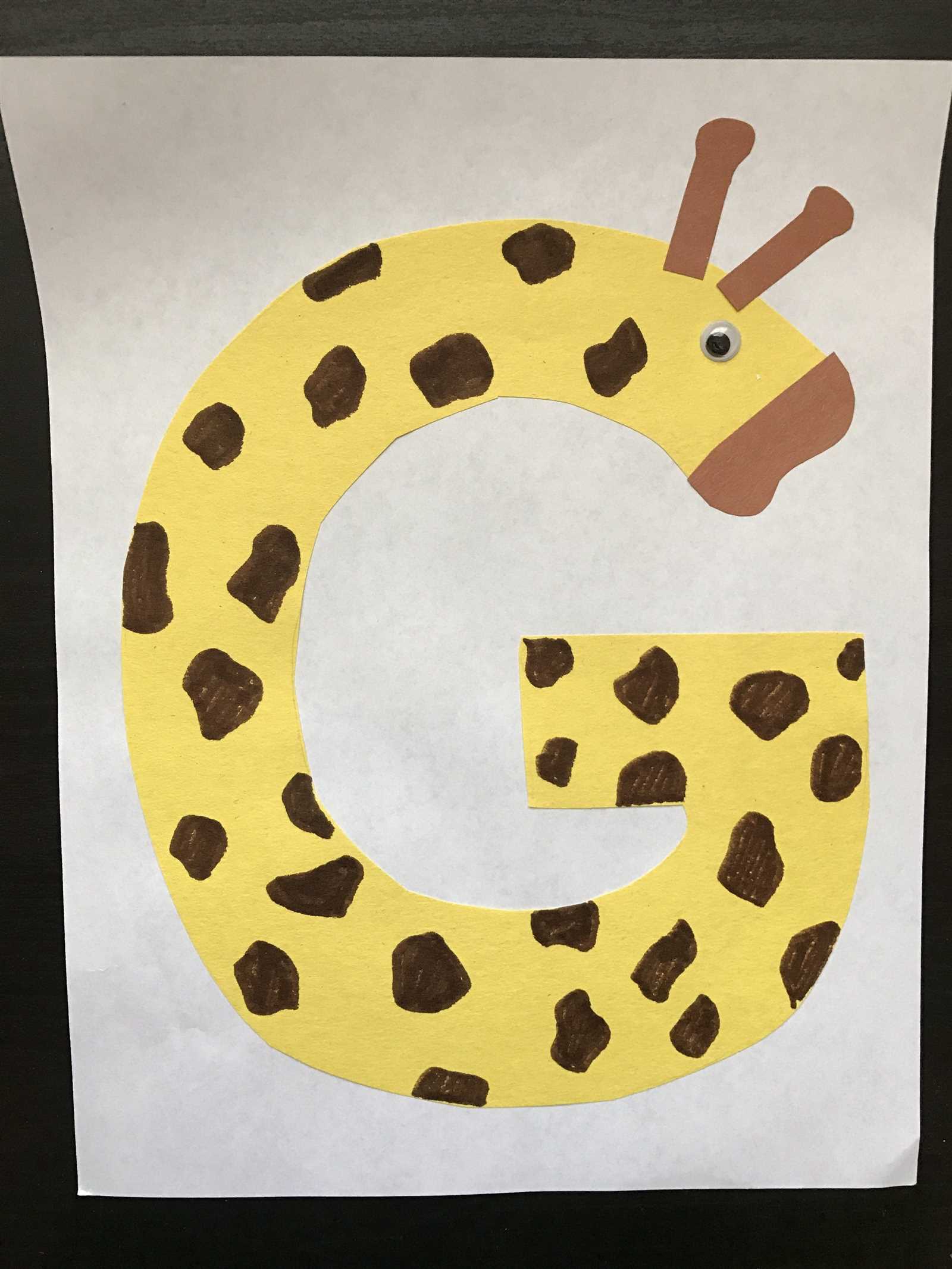 letter g giraffe craft template