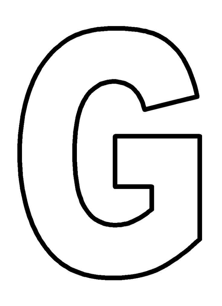 letter g printable template