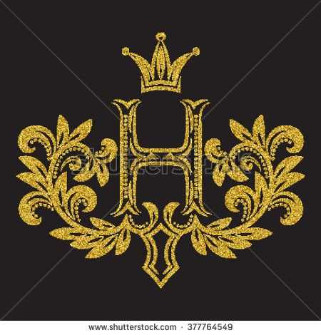letter h monogram template