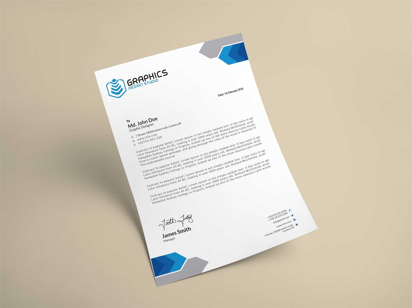 letter headed paper template