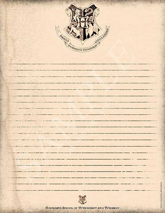 letter hogwarts template