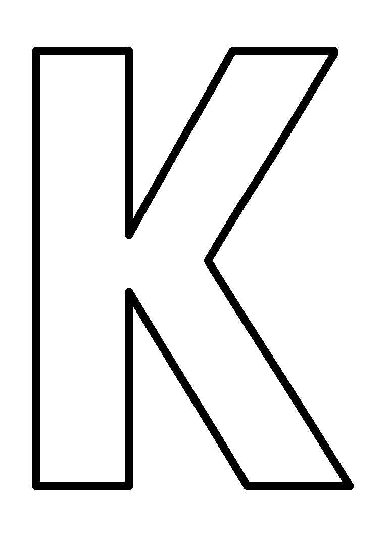 letter k template printable