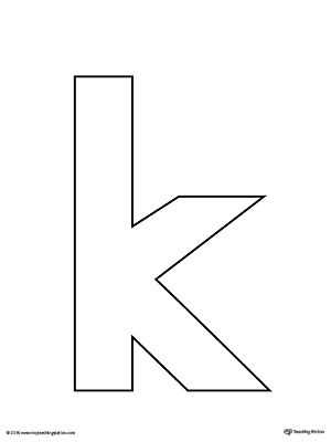 letter k template printable