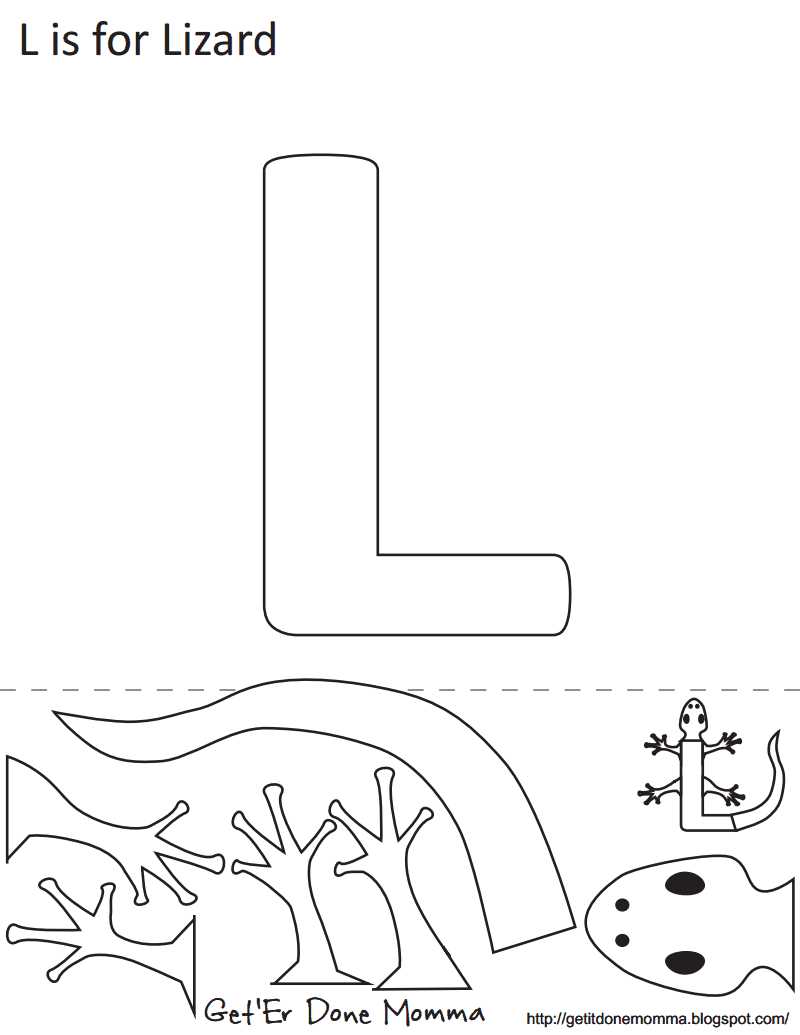 letter l craft template