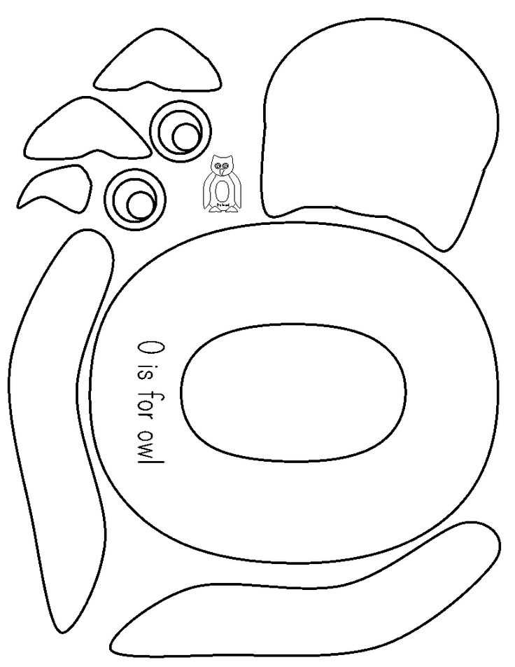 letter o owl craft template