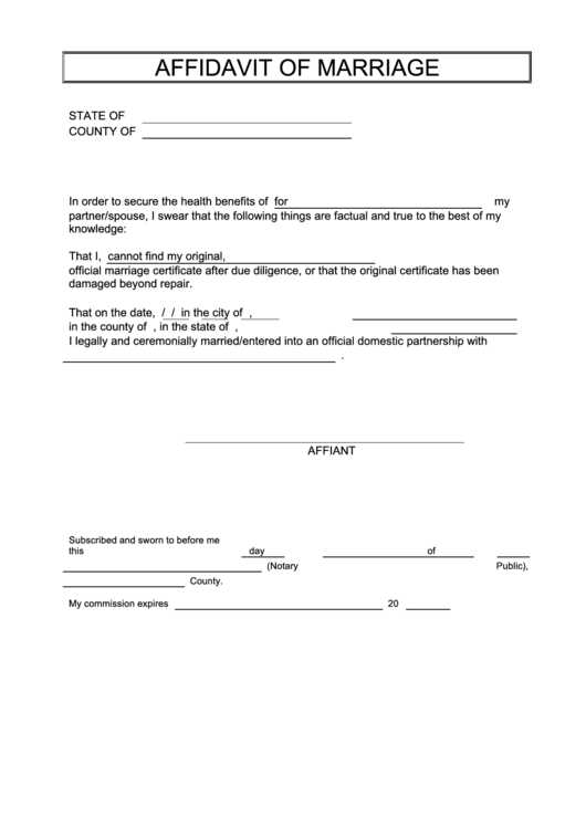 letter of affidavit template