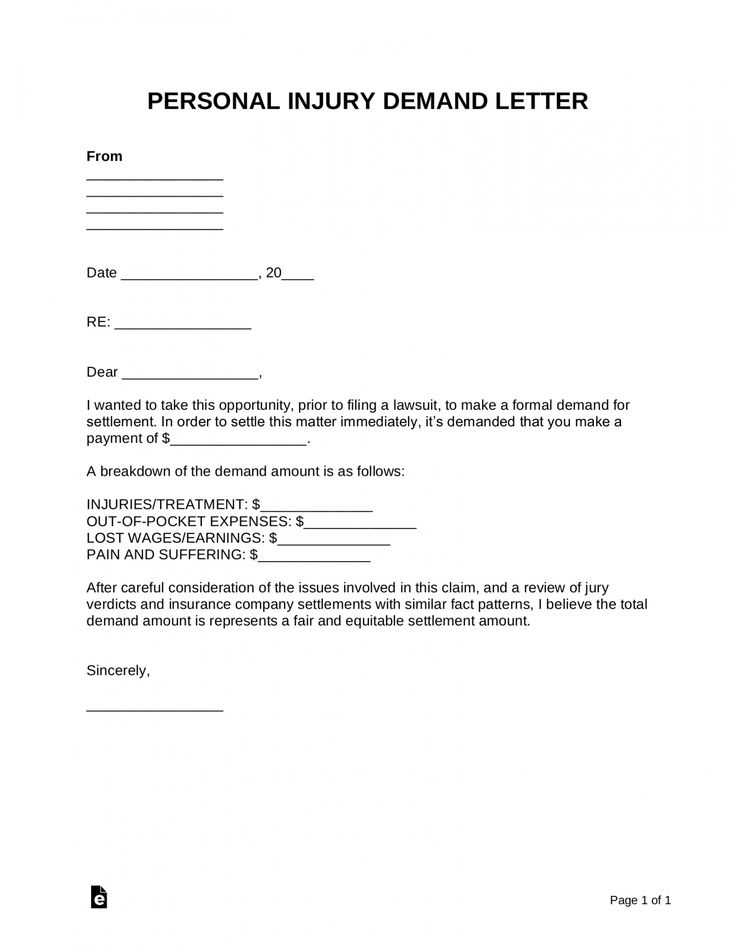 letter of claim personal injury template