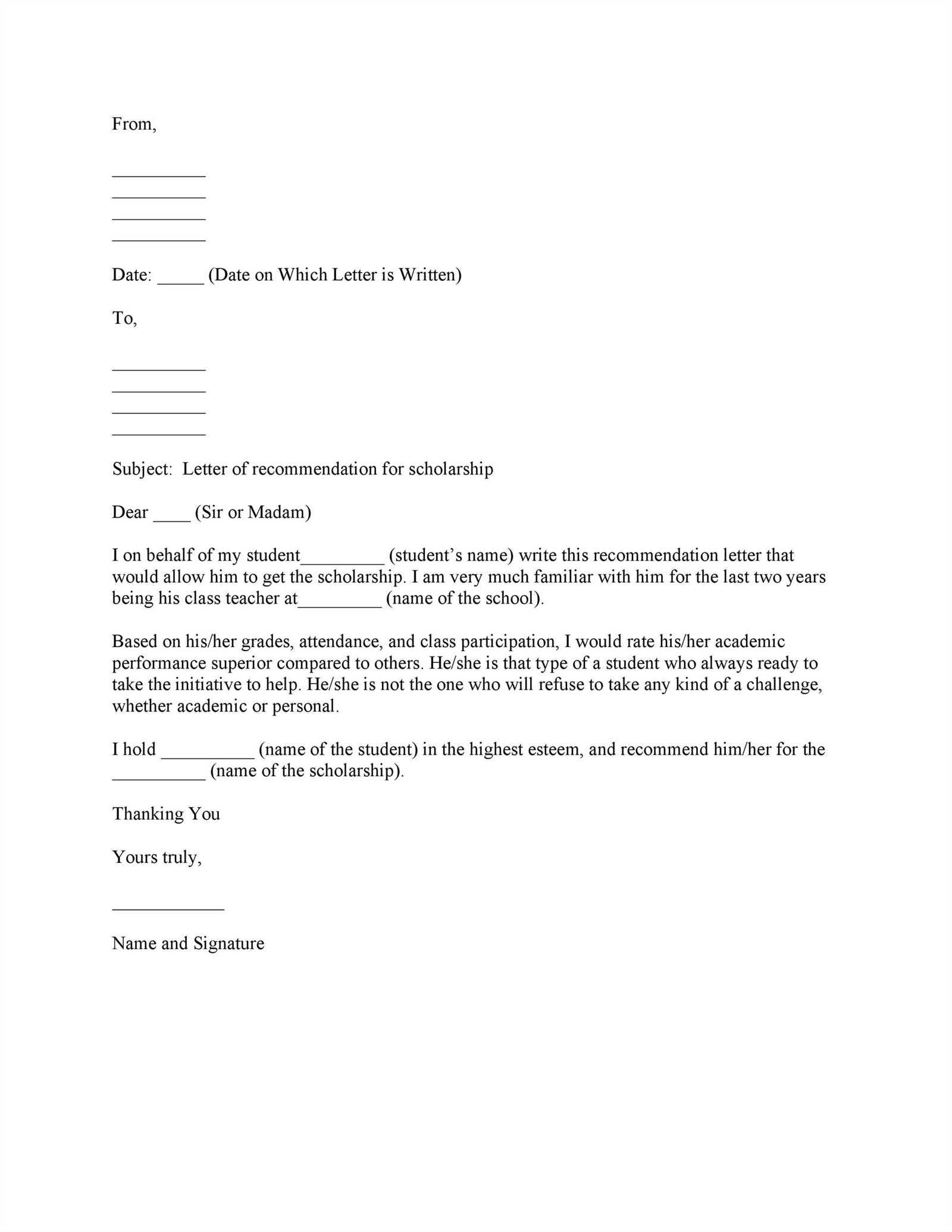 letter of endorsement template