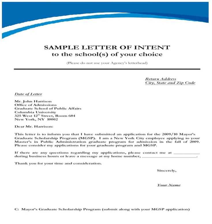 letter of intent construction template