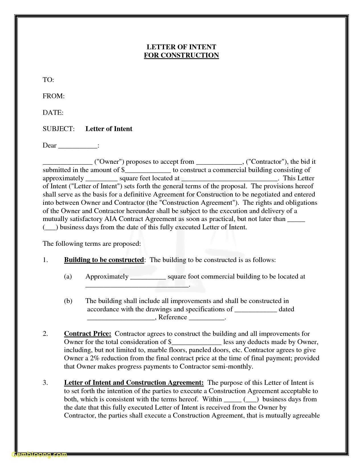 letter of intent to terminate contract template